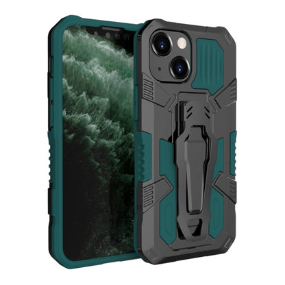 For iPhone 13 mini Machine Armor Warrior Shockproof PC + TPU Protective Case (Green) by buy2fix