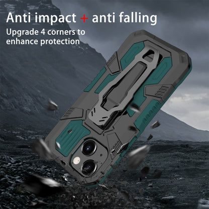 For iPhone 13 mini Machine Armor Warrior Shockproof PC + TPU Protective Case (Green) by buy2fix