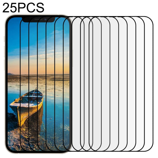 For iPhone 16e / 13 / 13 Pro 25pcs Full Glue Full Screen Tempered Glass Film - iPhone 13 Tempered Glass by buy2fix | Online Shopping UK | buy2fix
