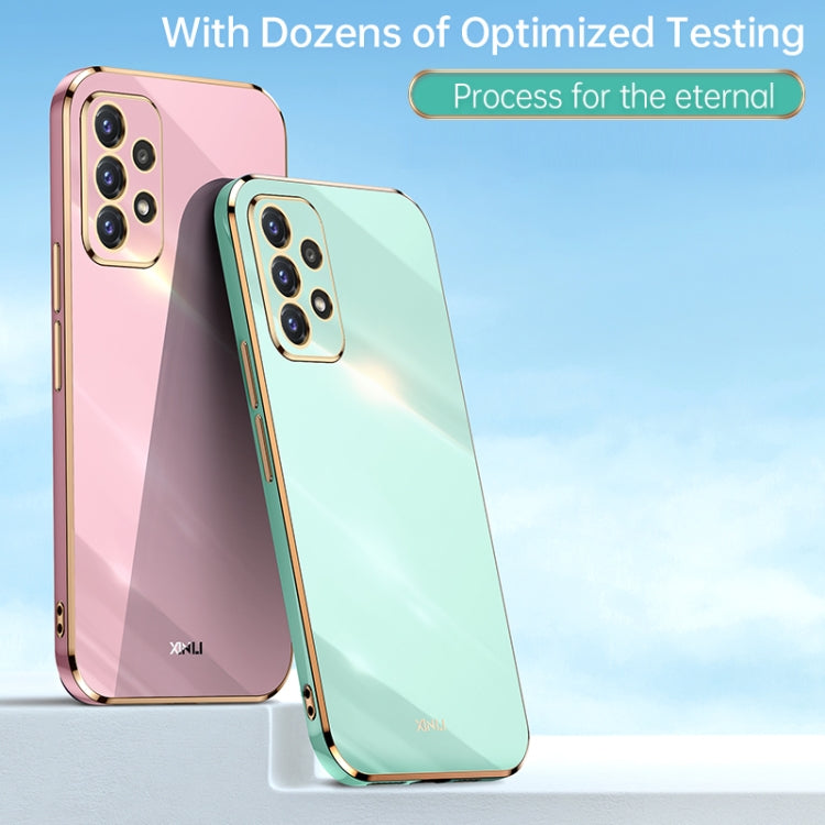 For Samsung Galaxy A52 5G XINLI Straight Edge 6D Electroplate TPU Phone Case(Celestial Blue) - Galaxy Phone Cases by XINLI | Online Shopping UK | buy2fix
