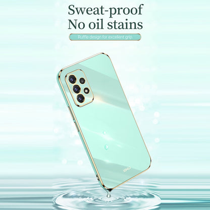 For Samsung Galaxy A52 5G XINLI Straight Edge 6D Electroplate TPU Phone Case(Celestial Blue) - Galaxy Phone Cases by XINLI | Online Shopping UK | buy2fix