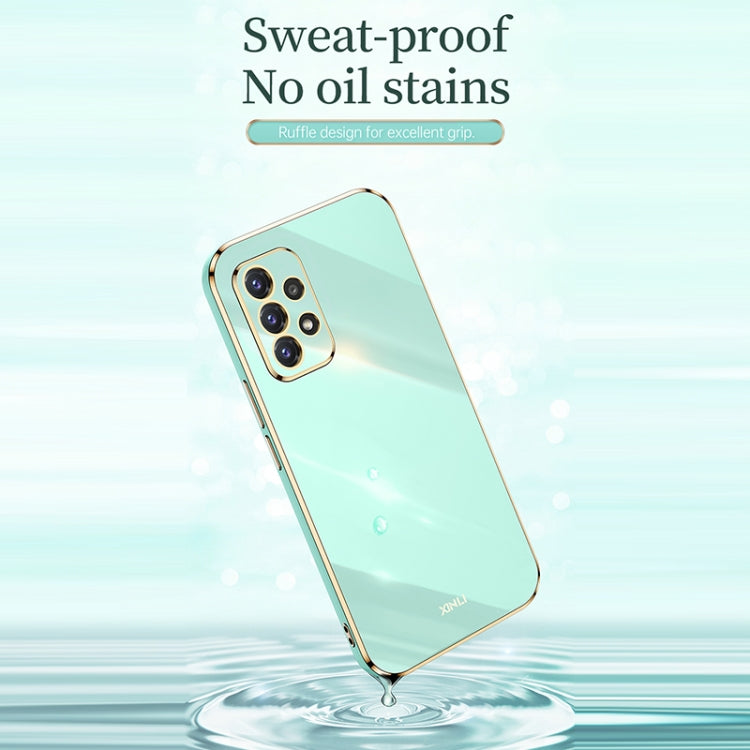 For Samsung Galaxy A52 5G XINLI Straight Edge 6D Electroplate TPU Phone Case(White) - Galaxy Phone Cases by XINLI | Online Shopping UK | buy2fix