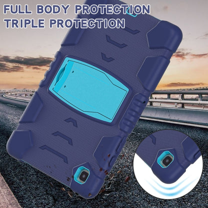 For Samsung Galaxy Tab A7 T500 3-Layer Protection Screen Frame + PC + Silicone Shockproof Combination Case with Holder(NavyBlue+Blue) - Other Galaxy Tab PC by buy2fix | Online Shopping UK | buy2fix