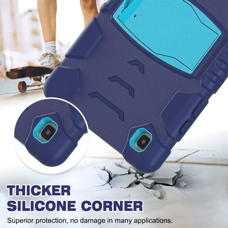 For Samsung Galaxy Tab A7 T500 3-Layer Protection Screen Frame + PC + Silicone Shockproof Combination Case with Holder(NavyBlue+Blue) - Other Galaxy Tab PC by buy2fix | Online Shopping UK | buy2fix