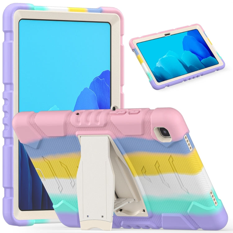 For Samsung Galaxy Tab A7 T500 3-Layer Protection Screen Frame + PC + Silicone Shockproof Combination Case with Holder(Colorful Pink) - Other Galaxy Tab PC by buy2fix | Online Shopping UK | buy2fix