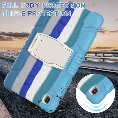 For Samsung Galaxy Tab A7 T500 3-Layer Protection Screen Frame + PC + Silicone Shockproof Combination Case with Holder(Colorful Blue) - Other Galaxy Tab PC by buy2fix | Online Shopping UK | buy2fix