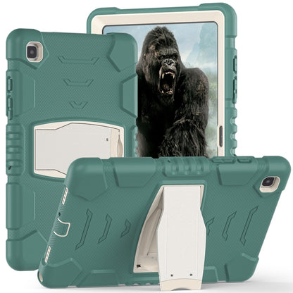 For Samsung Galaxy Tab A7 T500 3-Layer Protection Screen Frame + PC + Silicone Shockproof Combination Case with Holder(Emerald Green) - Other Galaxy Tab PC by buy2fix | Online Shopping UK | buy2fix