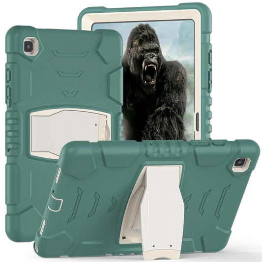 For Samsung Galaxy Tab A7 T500 3-Layer Protection Screen Frame + PC + Silicone Shockproof Combination Case with Holder(Emerald Green) - Other Galaxy Tab PC by buy2fix | Online Shopping UK | buy2fix