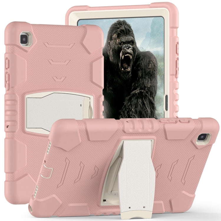 For Samsung Galaxy Tab A7 T500 3-Layer Protection Screen Frame + PC + Silicone Shockproof Combination Case with Holder(Cherry Blossoms Pink) - Other Galaxy Tab PC by buy2fix | Online Shopping UK | buy2fix