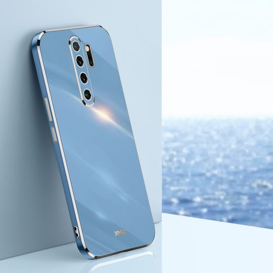 For Xiaomi Redmi Note 8 Pro XINLI Straight Edge 6D Electroplate TPU Phone Case(Celestial Blue)