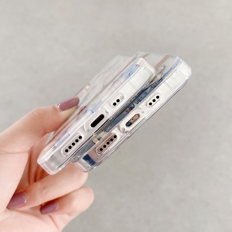 For iPhone 11 High Translucent Electroplating Flower Pattern TPU + PC Shockproof Case (Cineraria) by buy2fix