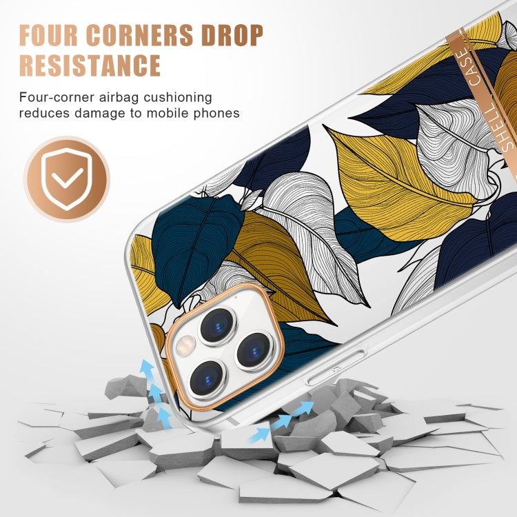 For iPhone 11 Pro High Translucent Electroplating Flower Pattern TPU + PC Shockproof Case (Magnolia) by buy2fix