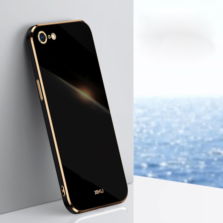 XINLI Straight Edge 6D Electroplate TPU Phone Case For iPhone 6 / 6s(Black) - More iPhone Cases by XINLI | Online Shopping UK | buy2fix