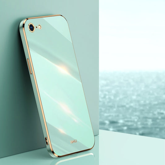 XINLI Straight Edge 6D Electroplate TPU Phone Case For iPhone 6 Plus / 6s Plus(Mint Green) - More iPhone Cases by XINLI | Online Shopping UK | buy2fix