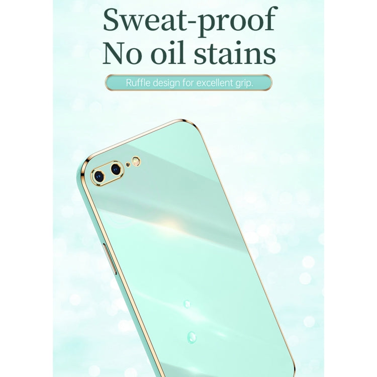 XINLI Straight Edge 6D Electroplate TPU Phone Case For iPhone 6 Plus / 6s Plus(Mint Green) - More iPhone Cases by XINLI | Online Shopping UK | buy2fix