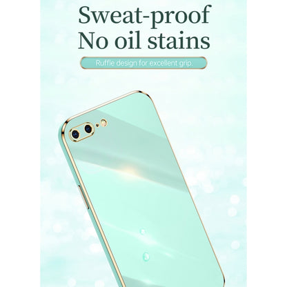 XINLI Straight Edge 6D Electroplate TPU Phone Case For iPhone 6 Plus / 6s Plus(Mint Green) - More iPhone Cases by XINLI | Online Shopping UK | buy2fix