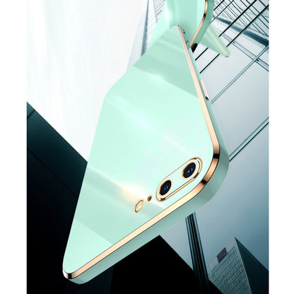 XINLI Straight Edge 6D Electroplate TPU Phone Case For iPhone 6 Plus / 6s Plus(Mint Green) - More iPhone Cases by XINLI | Online Shopping UK | buy2fix