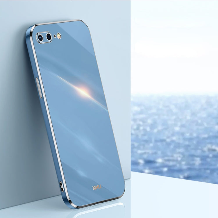 XINLI Straight Edge 6D Electroplate TPU Phone Case For iPhone 8 Plus / 7 Plus(Celestial Blue) - More iPhone Cases by XINLI | Online Shopping UK | buy2fix