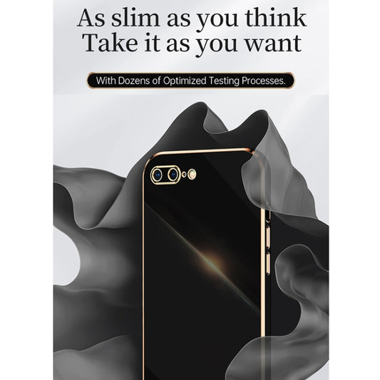 XINLI Straight Edge 6D Electroplate TPU Phone Case For iPhone 8 Plus / 7 Plus(Celestial Blue) - More iPhone Cases by XINLI | Online Shopping UK | buy2fix