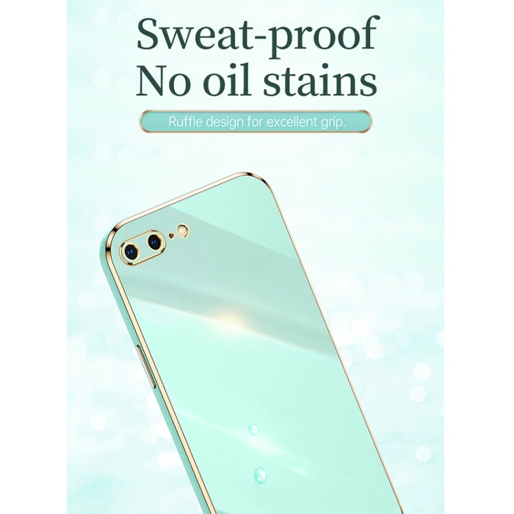 XINLI Straight Edge 6D Electroplate TPU Phone Case For iPhone 8 Plus / 7 Plus(Celestial Blue) - More iPhone Cases by XINLI | Online Shopping UK | buy2fix