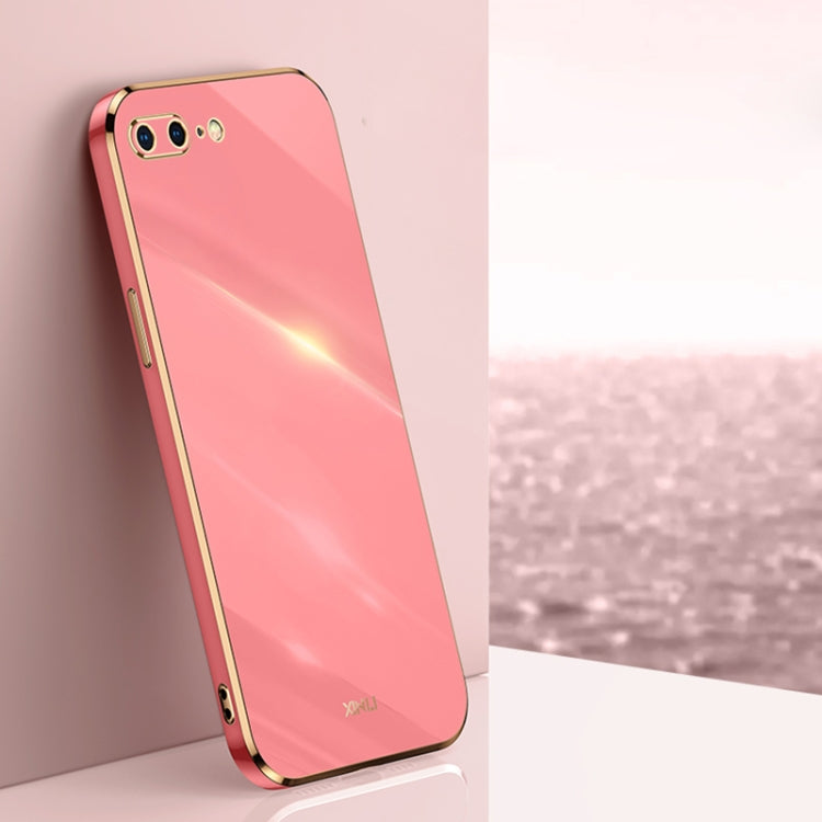 XINLI Straight Edge 6D Electroplate TPU Phone Case For iPhone 8 Plus / 7 Plus(Hawthorn Red) - More iPhone Cases by XINLI | Online Shopping UK | buy2fix