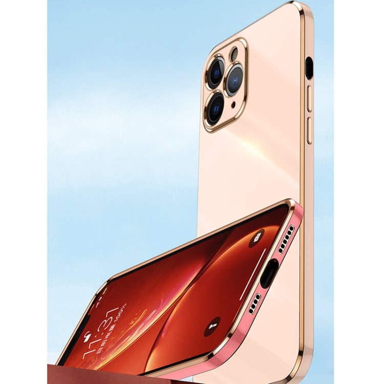 For iPhone 11 XINLI Straight Edge 6D Electroplate TPU Phone Case (Cherry Purple) - iPhone 11 Cases by XINLI | Online Shopping UK | buy2fix