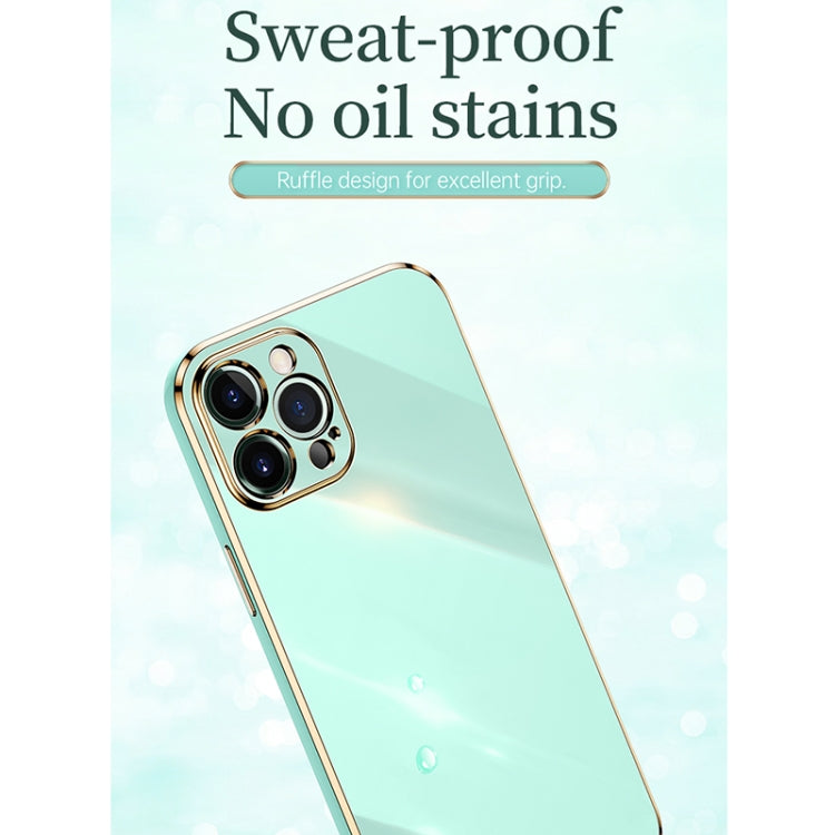 For iPhone 12 Pro Max XINLI Straight Edge 6D Electroplate TPU Phone Case(Celestial Blue) - iPhone 12 Pro Max Cases by XINLI | Online Shopping UK | buy2fix