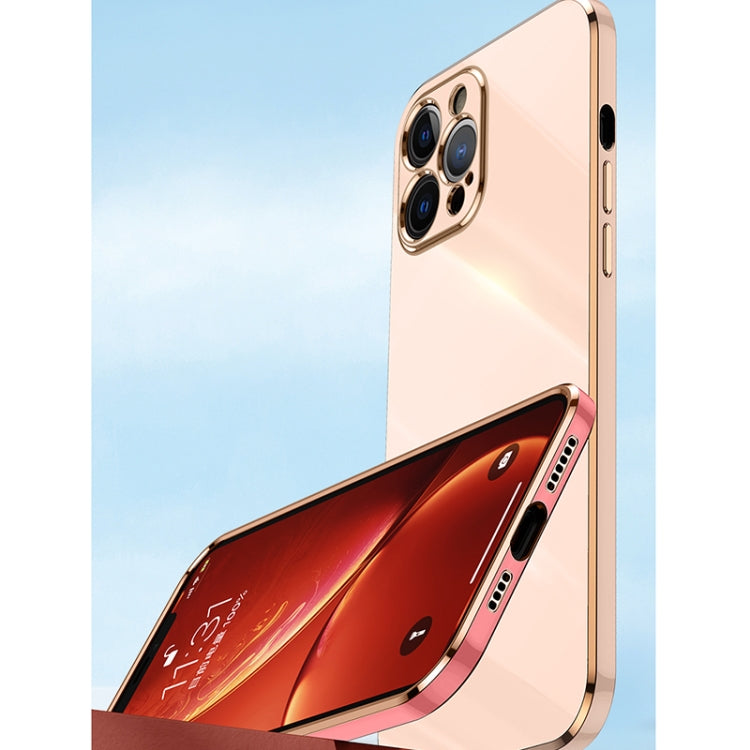 For iPhone 12 Pro Max XINLI Straight Edge 6D Electroplate TPU Phone Case(Celestial Blue) - iPhone 12 Pro Max Cases by XINLI | Online Shopping UK | buy2fix
