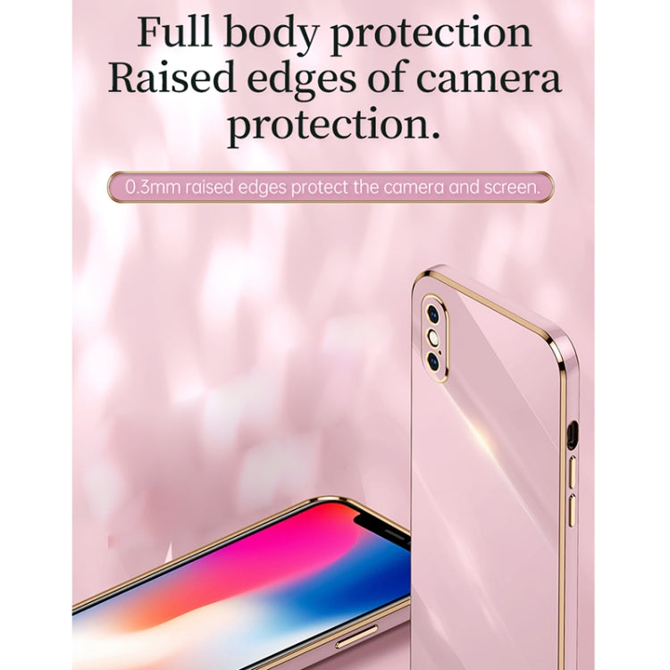 For iPhone XS Max XINLI Straight Edge 6D Electroplate TPU Phone Case(Mint Green) - More iPhone Cases by XINLI | Online Shopping UK | buy2fix