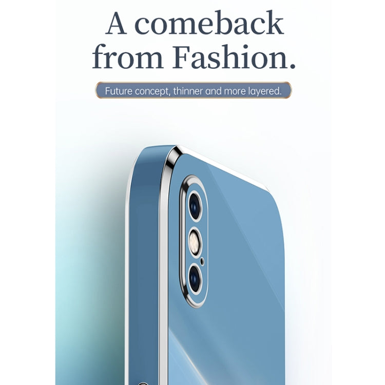 For iPhone XS Max XINLI Straight Edge 6D Electroplate TPU Phone Case(Mint Green) - More iPhone Cases by XINLI | Online Shopping UK | buy2fix
