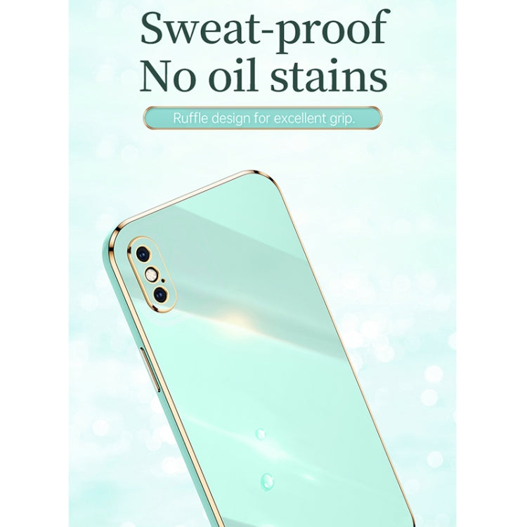 For iPhone XR XINLI Straight Edge 6D Electroplate TPU Phone Case with Ring Holder(Celestial Blue) - More iPhone Cases by XINLI | Online Shopping UK | buy2fix