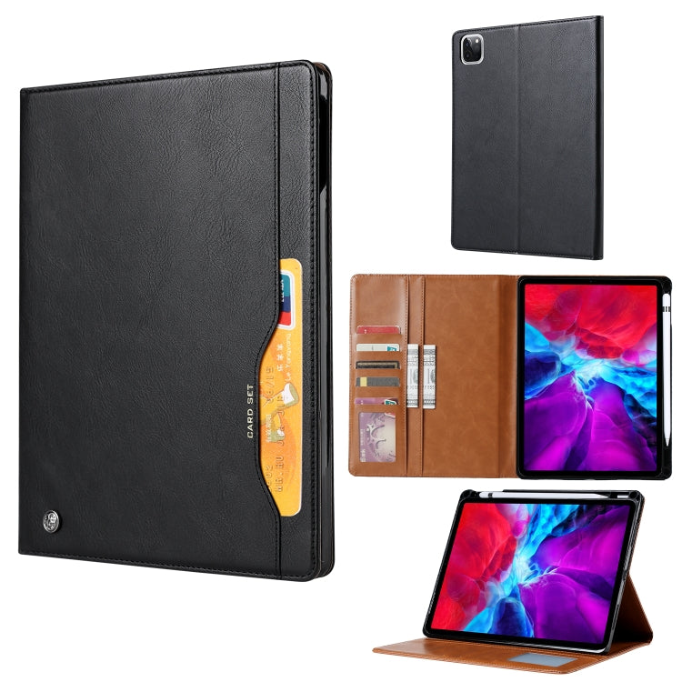For iPad Pro 11 2022 / 2021 Knead Skin Texture Horizontal Flip Leather Tablet Case with Photo Frame & Holder & Card Slots & Wallet (Black) - iPad Pro 11 (2022/2021) Cases by buy2fix | Online Shopping UK | buy2fix