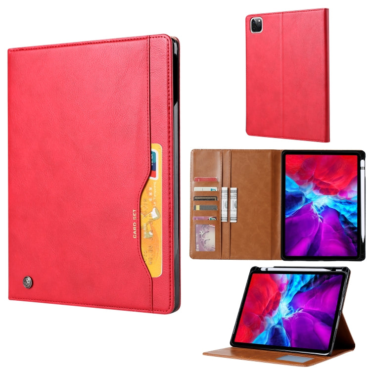 For iPad Pro 11 2022 / 2021 Knead Skin Texture Horizontal Flip Leather Tablet Case with Photo Frame & Holder & Card Slots & Wallet (Red) - iPad Pro 11 (2022/2021) Cases by buy2fix | Online Shopping UK | buy2fix