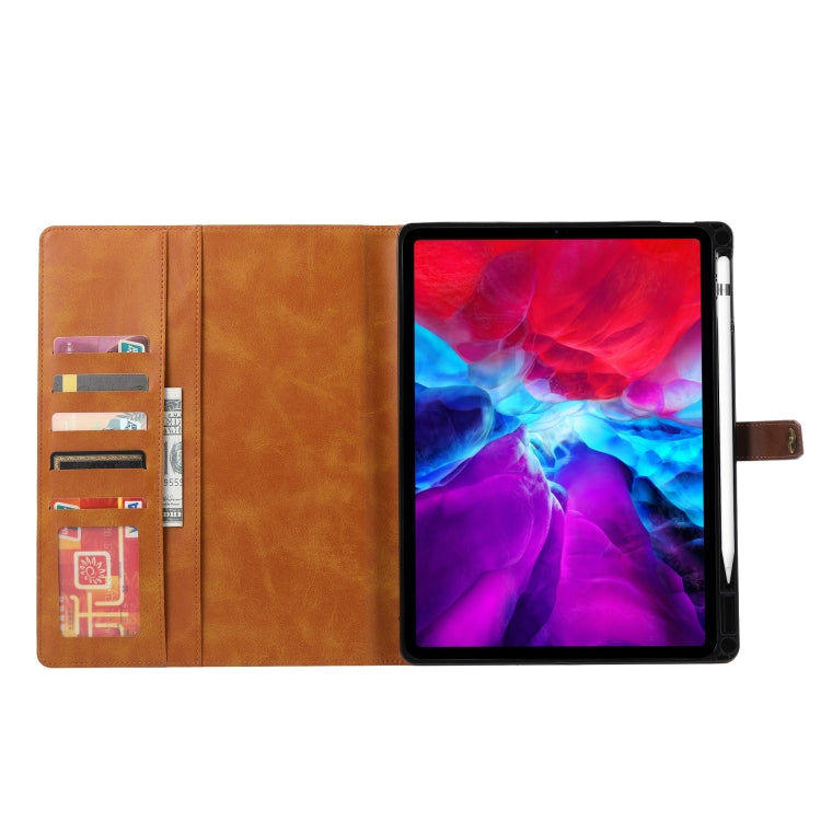 For iPad Pro 11 2022/2021/2020 Calf Texture Double Fold Clasp Horizontal Flip Leather Tablet Case with Photo Frame & Holder & Card Slots & Wallet(Black) - iPad Pro 11 (2022/2021) Cases by buy2fix | Online Shopping UK | buy2fix