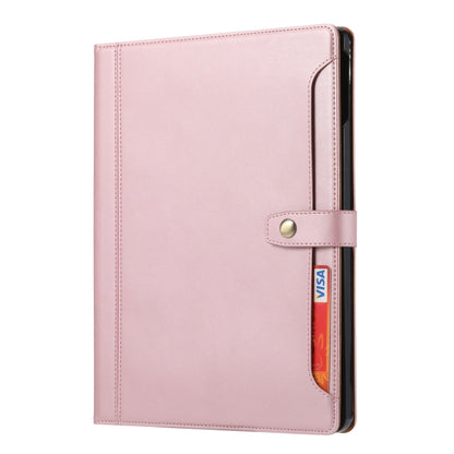 For iPad Pro 11 2022/2021/2020 Calf Texture Double Fold Clasp Horizontal Flip Leather Tablet Case with Photo Frame & Holder & Card Slots & Wallet(Rose Gold) - iPad Pro 11 (2022/2021) Cases by buy2fix | Online Shopping UK | buy2fix