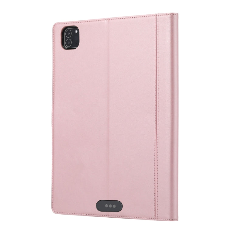 For iPad Pro 11 2022/2021/2020 Calf Texture Double Fold Clasp Horizontal Flip Leather Tablet Case with Photo Frame & Holder & Card Slots & Wallet(Rose Gold) - iPad Pro 11 (2022/2021) Cases by buy2fix | Online Shopping UK | buy2fix