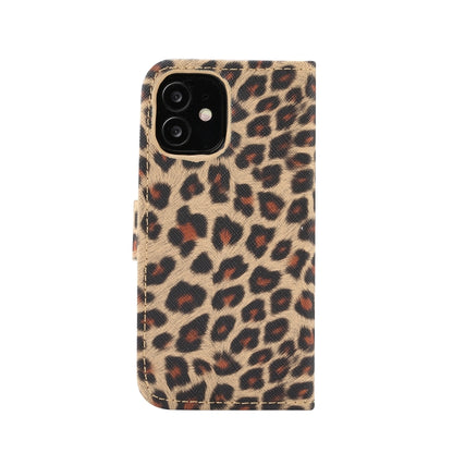 For iPhone 13 mini Leopard Pattern Horizontal Flip PC + PU Leather Case with Holder & Card Slots & Wallet (Yellow) by buy2fix