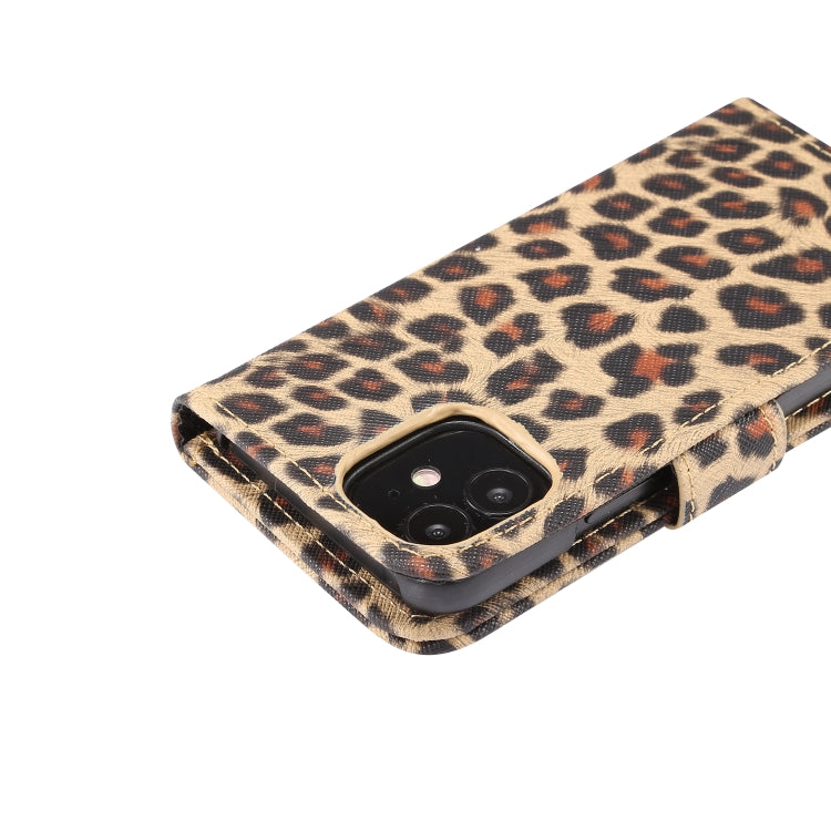 For iPhone 13 mini Leopard Pattern Horizontal Flip PC + PU Leather Case with Holder & Card Slots & Wallet (Yellow) by buy2fix