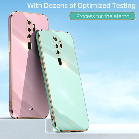 For OPPO A9 2020 / A11x XINLI Straight Edge 6D Electroplate TPU Phone Case(Cherry Purple) - OPPO Cases by XINLI | Online Shopping UK | buy2fix