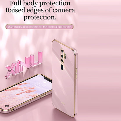 For OPPO A9 2020 / A11x XINLI Straight Edge 6D Electroplate TPU Phone Case(Cherry Purple) - OPPO Cases by XINLI | Online Shopping UK | buy2fix