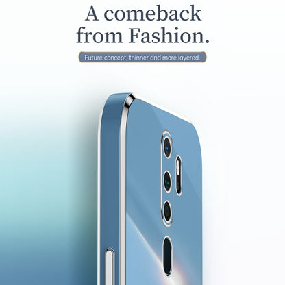 For OPPO A9 2020 / A11x XINLI Straight Edge 6D Electroplate TPU Phone Case(Cherry Purple) - OPPO Cases by XINLI | Online Shopping UK | buy2fix