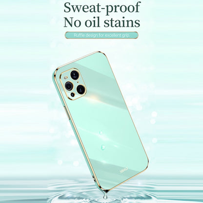 For OPPO Find X3 Pro XINLI Straight Edge 6D Electroplate TPU Phone Case(Black) - OPPO Cases by XINLI | Online Shopping UK | buy2fix