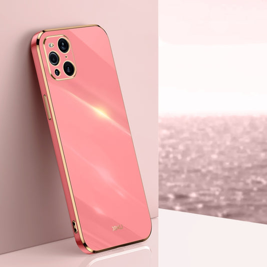 For OPPO Find X3 Pro XINLI Straight Edge 6D Electroplate TPU Phone Case(Hawthorn Red) - OPPO Cases by XINLI | Online Shopping UK | buy2fix
