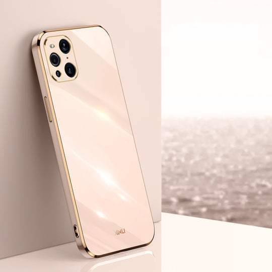 For OPPO Find X3 Pro XINLI Straight Edge 6D Electroplate TPU Phone Case(Pink)