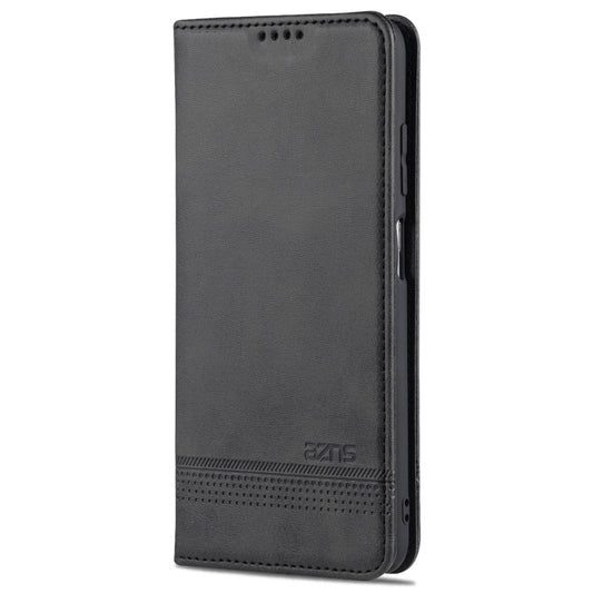 For Samsung Galaxy A03s 164mm AZNS Magnetic Calf Texture Horizontal Flip Leather Case with Card Slots & Holder & Wallet(Black) - Galaxy Phone Cases by AZNS | Online Shopping UK | buy2fix