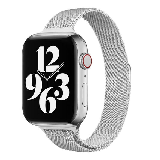 Milan Loopback Small Waist Watch Band For Apple Watch Ultra 49mm&Watch Ultra 2 49mm / Series 9&8&7 45mm / SE 3&SE 2&6&SE&5&4 44mm / 3&2&1 42mm(Silver) by buy2fix