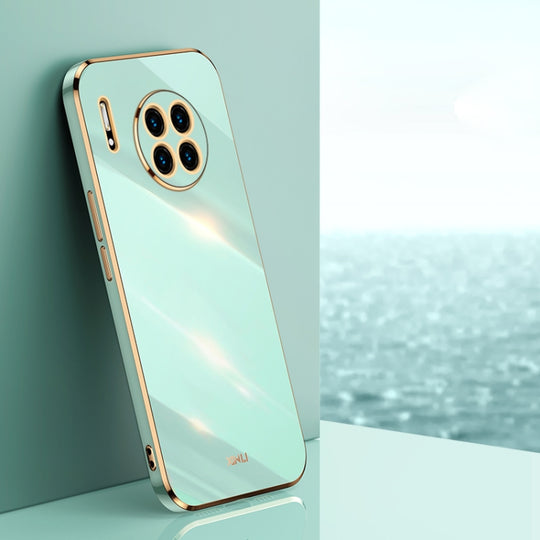 For Huawei Mate 30 XINLI Straight Edge 6D Electroplate TPU Phone Case(Mint Green)
