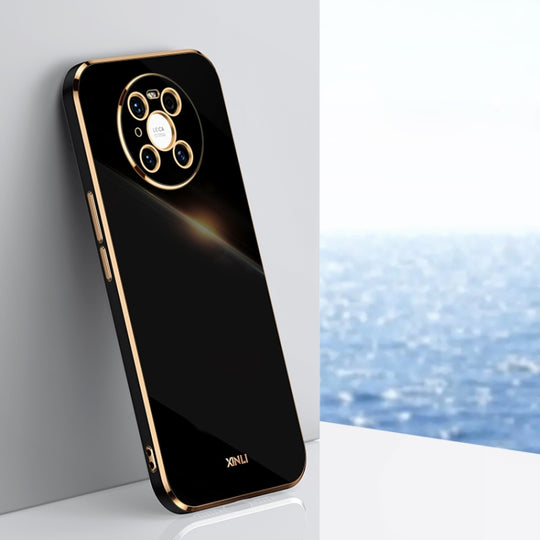 For Huawei Mate 40 Pro XINLI Straight Edge 6D Electroplate TPU Phone Case(Black)