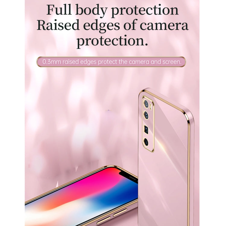 For Huawei nova 7 Pro 5G XINLI Straight Edge 6D Electroplate TPU Phone Case(Pink) - Huawei Cases by XINLI | Online Shopping UK | buy2fix