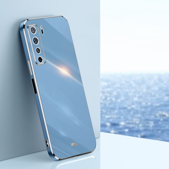 For Huawei nova 7 SE XINLI Straight Edge 6D Electroplate TPU Phone Case(Celestial Blue)